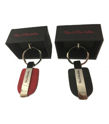 Portachiavi Renato Balestra in Metallo e Pelle Expo da 6 pz. assortito con 3 colori