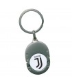 Portachiavi in Metallo con Moneta sgancia carrello F.C. Juventus
