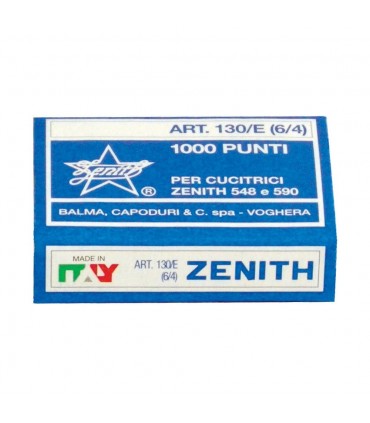 Punti per Cucitrice Zenith 130/E conf. 10 scatole da 1000 punti