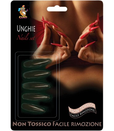 Blister Unghie Finte Colorate Rosse