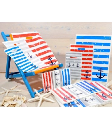 Buste Shoppers con Manico a Fagiolo Linea Navi Mis. 18c30 cm  conf. 60 pz.  assortite