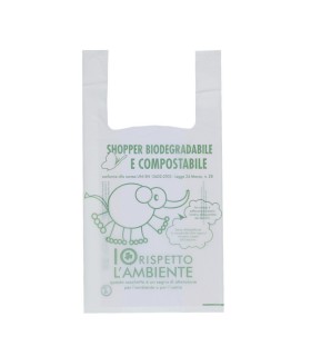 Shoppers Biodegradabili Basiliotti Mis. 60 x 50 cm cartone da 500 buste