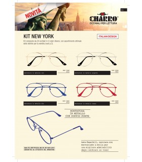 Occhiali da Lettura El Charro Mod. New York Expo da 24 pz. assortito con 4 colori