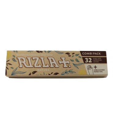 Cartina Rizla KS Slim Natura  alla Canapa + Filtri in carta conf. 24 pz.