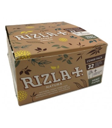Cartina Rizla KS Slim Natura  alla Canapa + Filtri in carta conf. 24 pz.