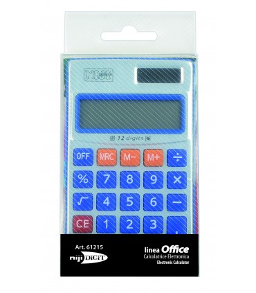 Calcolatrice Elettronica Niji 12 Cifre mis.6.5x11 cm