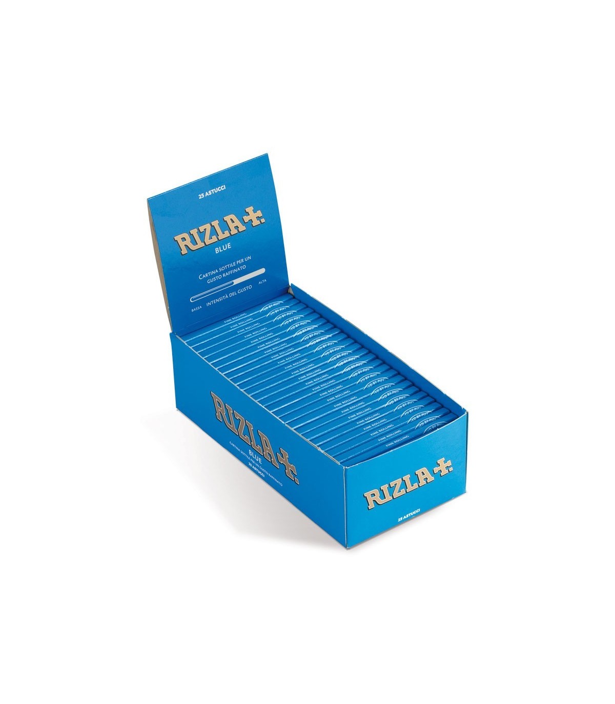 Cartina Rizla corta Blu Doppia conf. 25 libretti da 100 cartine