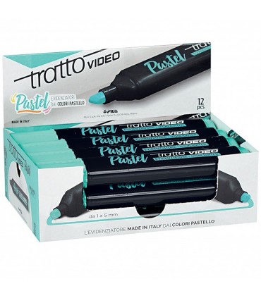Evidenziatore Tratto Video Fila Pastello colore Verde Mente conf. 12 pz.