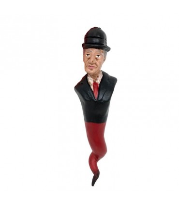 Toto' con Portafortuna in Terracotta H.19 cm Realizzato e dipinto a Mano