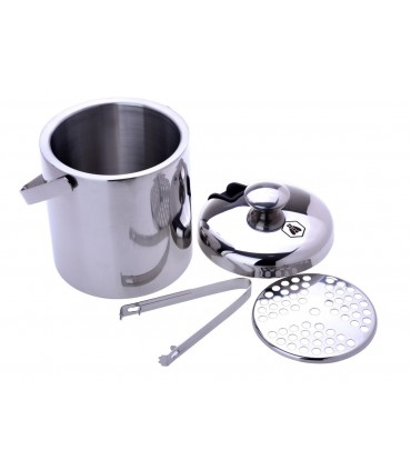 Contenitore Laguiole in Metallo per Ghiaccio  con Pinze