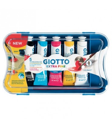 Scatola Tempere Giotto 5pz. tubetto da 21ml