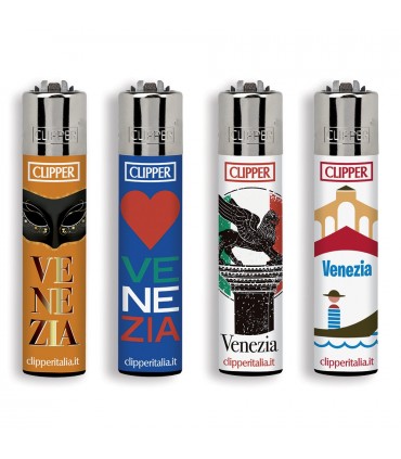 Accendino Clipper Large Souvenir Venezia conf. 48 pz. assortiti con 4 grafiche