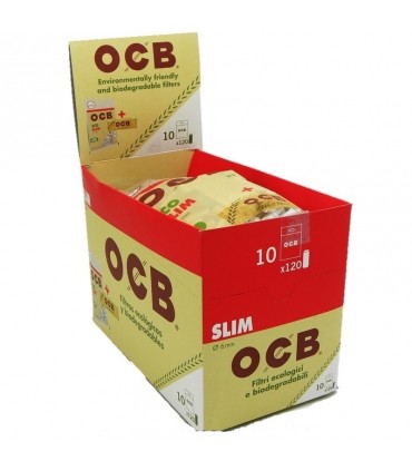 Filtri OCB Slim 6mm Biodegradanile con Cartina OCB conf. da 10 pz.