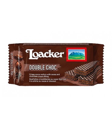 LOACKER DOUBLE CHOCCOLATE 45g CONF. DA 25 PZ.