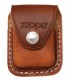 CUSTODIA IN CUOIO ZIPPO COLORE MARRONE CON CLIP