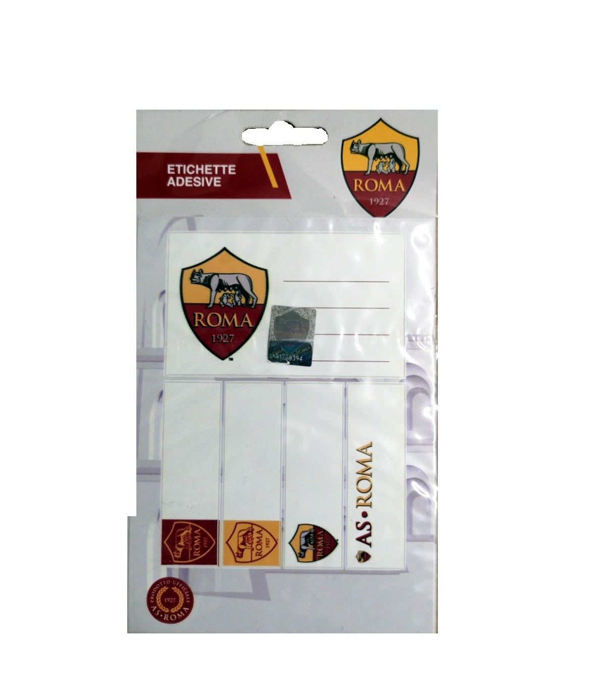 Etichette Adesive per Quaderni A.S. Roma mis.11x19