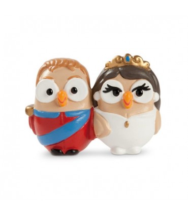 STATUA GOOFI EGAN IN CERAMICA "PRINCIPE E PRINCIPESSA" MIS.8X10