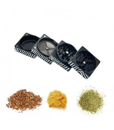 Grinder Champ in Metallo 4 Parti Finitura Zebrata