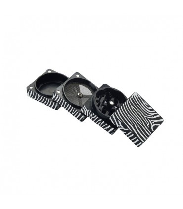 Grinder Champ in Metallo 4 Parti Finitura Zebrata