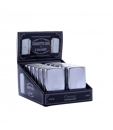 Portasigarette Champ in Metallo con Pailettes Expo da 12 pz. assortiti
