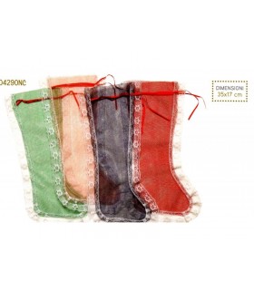 Calze in Tulle e Pizzo 38 cm. conf. 12 pz. colori assortiti