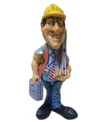 Caricature Mestieri "Ingeniere" H.15 cm