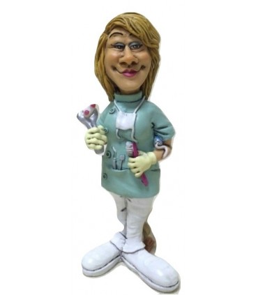 Caricature Mestieri "Dentista Donna" H. 15 cm