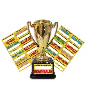 6 Coppe H. 24 cm con Etichette Assortite