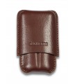 Porta 2 Sigari Toscanelli Dal Negro in vera pelle sienna colore Marrone