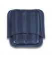 Porta 4 Sigari Toscanelli Dal Negro in vera pelle sienna colore Blu