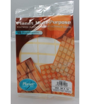 Et. Adesive in bustina  mm. 38X19