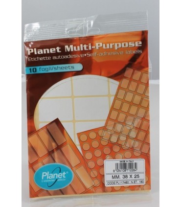 Et. Adesive in bustina  mm. 38x25