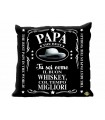 Cuscino Whiskey Papà 46x46 cm colore nero
