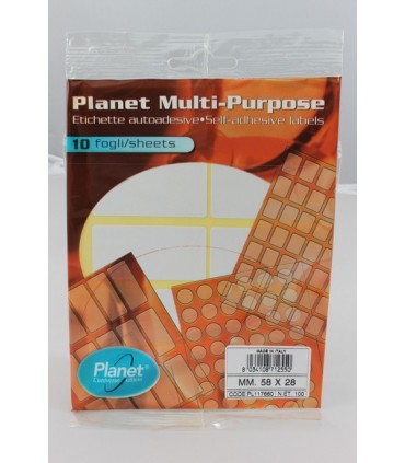 Et. Adesive in bustina  mm. 58x28