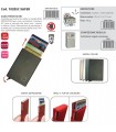 Custodia Portacard in metallo con Protezione RFID per carte Contactles expo da 12 pz. colori assortiti