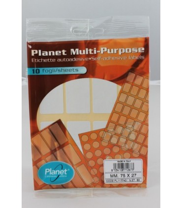 Et. Adesive in bustina  mm. 75X27