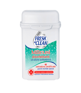 Salviette Fresh&Clean Milleusi Disinfettantia ad Azione Antibatterica 40 pz.