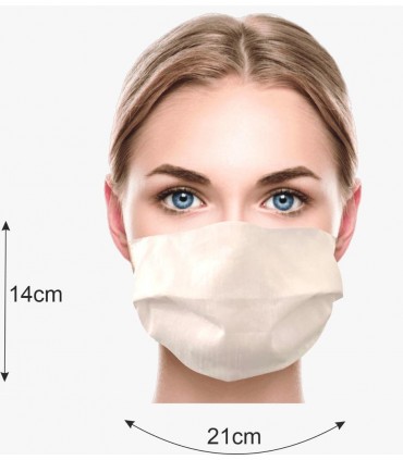 Mascherina in Cotone Traspirante Lavabile conf. 10 pz.