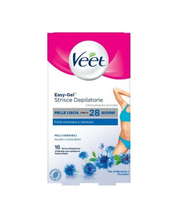 Striscie Depilatorie Veet Easy Gel Pelle Liscia 16 pz.