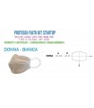 Mascherine Proteggi-Fiato Donna in Cotone 100% Lavabile idrorepellente e Traspirante conf. 10 pz. colore Bianco