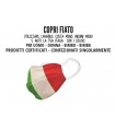 Mascherine Proteggi-Fiato Donna Mod. Tricolore in Cotone 100% Lavabile idrorepellente e Traspirante conf. 10 pz.