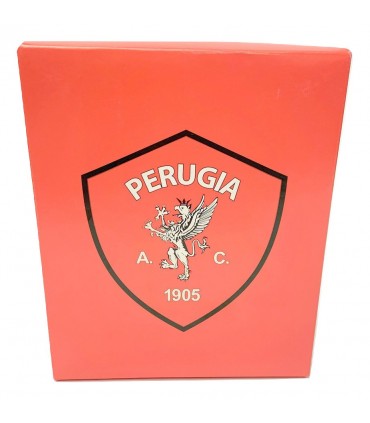 Penna a Sfera + Portachiavi in Metallo A.C. Perugia in scatola da regalo