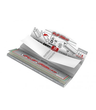 Cartina Slim Lunga Silver + Filtiri in Carta Pop Filters conf. 24 libretti