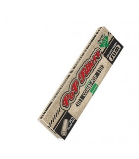 Cartina Slim Lunga Organic Hemp+ Filtri in Carta Pop Filters conf. 24 libretti