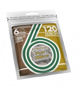 Filtri Pop Filters Slim 6mm Biodegradibile  in bustina  conf. 30 bustine da 120 filtri