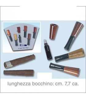 Bocchino in Radica Regular per Sigaro Mezzo Toscano in Cartella da 6 pz. assortiti