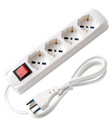 Presa Multipla 4 Posti con Interruttore Luminoso On/OF