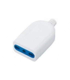 Presa Bipasso  10/16A Bianca confezionata in blister