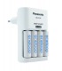Caricatore Batteria Panasonic con 4 Stilo Ricaricabili