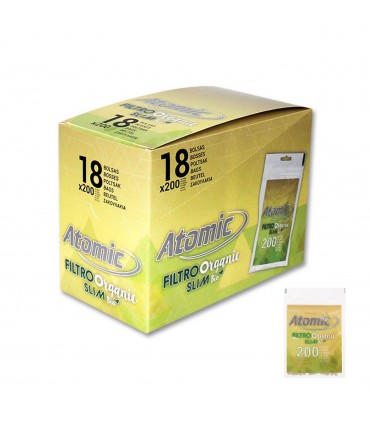 Filtri Atomic Slim Bio Organic in busta conf. 18 buste da 200 filtri